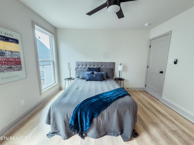 12516 Dalton View Ln, Knoxville, TN 37932 - bedroom with wood finished floors and a ceiling fan