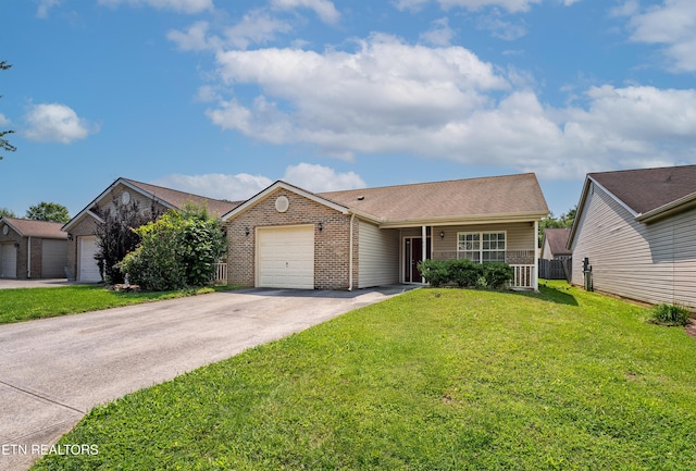 10008 Greylock Way, Knoxville, TN 37931 - ranch-style house with asphalt driveway, brick siding, and a garage