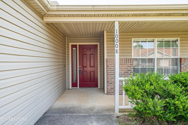 10008 Greylock Way, Knoxville, TN 37931 - doorway to property featuring brick siding