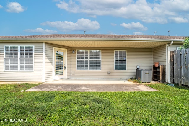 10008 Greylock Way, Knoxville, TN 37931 - rear view of property featuring central AC unit and a patio