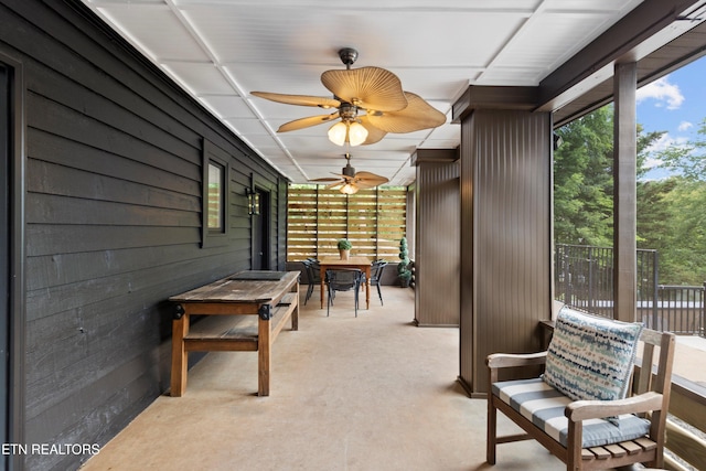 12771 Tanglewood Dr, Knoxville, TN 37922 - sunroom / solarium featuring a ceiling fan