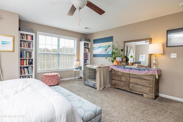 332 Caboose Ln, Maryville, TN 37804 - bedroom featuring carpet floors, baseboards, and ceiling fan