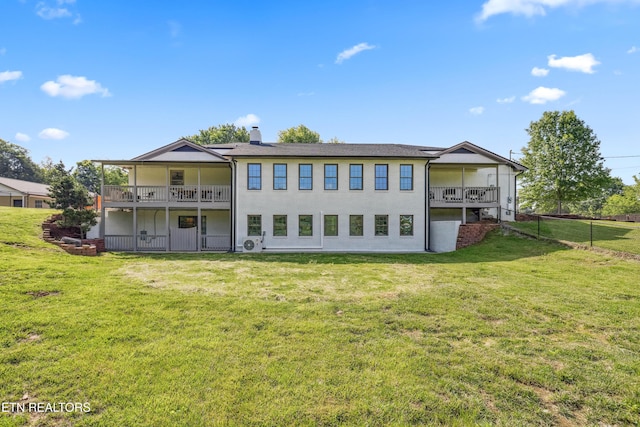8307 Stoney View Ln, Corryton, TN 37721 - rear view of property with a balcony and a chimney