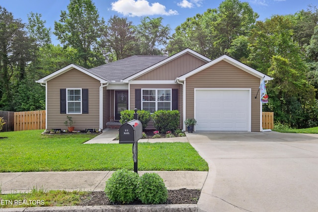 406 Contentment Ln, Knoxville, TN 37920 - ranch-style home featuring a garage, concrete driveway, and a shingled roof