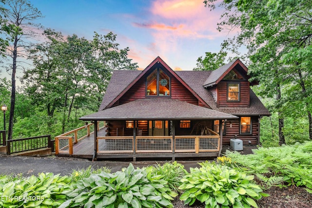 813 Pine Top Ln, Gatlinburg, TN 37738 - view of front of home with roof with shingles and log exterior