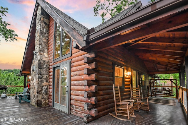 813 Pine Top Ln, Gatlinburg, TN 37738 - view of wooden porch