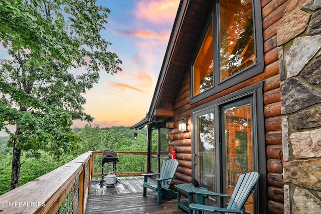 813 Pine Top Ln, Gatlinburg, TN 37738 - wooden deck with area for grilling