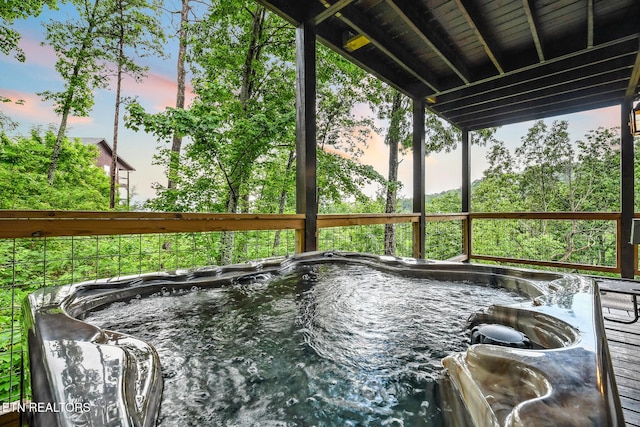 813 Pine Top Ln, Gatlinburg, TN 37738 - deck with a hot tub