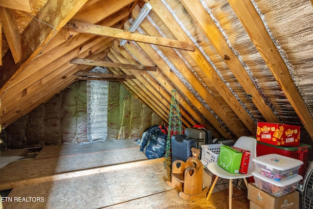 view of attic