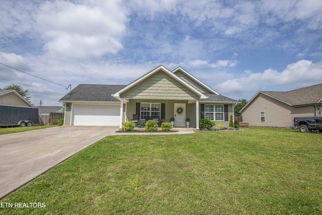 155 Signet Ln, Maynardville, TN 37807 - view of front of property featuring concrete driveway, a garage, and covered porch