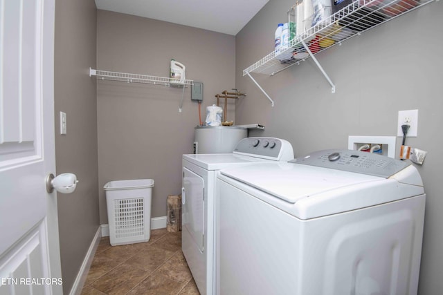 155 Signet Ln, Maynardville, TN 37807 - washroom featuring washer and dryer, gas water heater, and baseboards