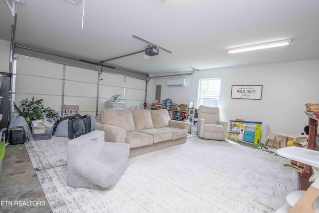 155 Signet Ln, Maynardville, TN 37807 - garage featuring a garage door opener and an AC wall unit