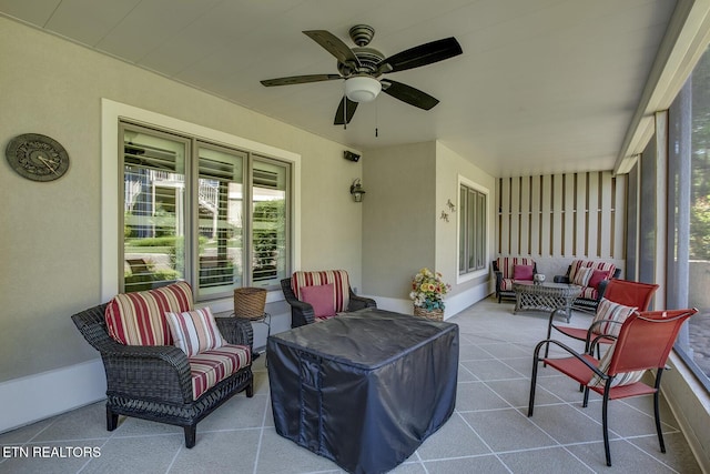162 Tanasi Lagoon Dr, Loudon, TN 37774 - view of patio / terrace with outdoor lounge area and ceiling fan