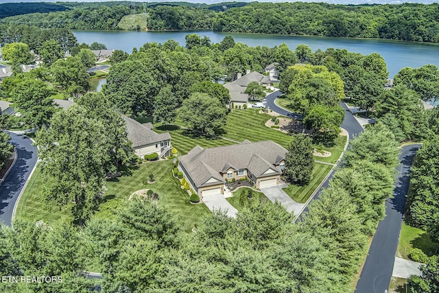 162 Tanasi Lagoon Dr, Loudon, TN 37774 - bird's eye view of a large body of water and a heavily wooded area