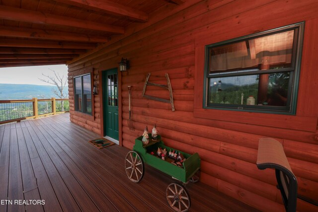 2266 Lone Ridge Dr, Sevierville, TN 37862 - view of wooden terrace