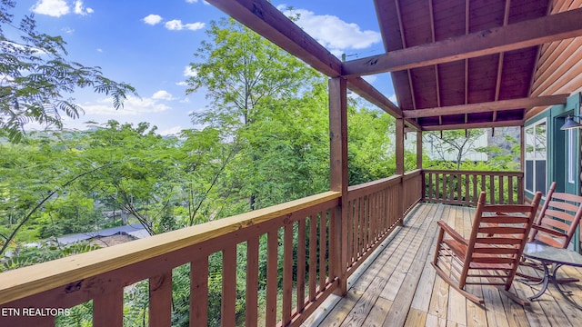 view of wooden terrace