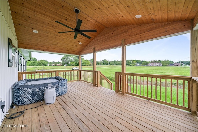 27 Jesse Loop, Crossville, TN 38555 - deck featuring a lawn and ceiling fan