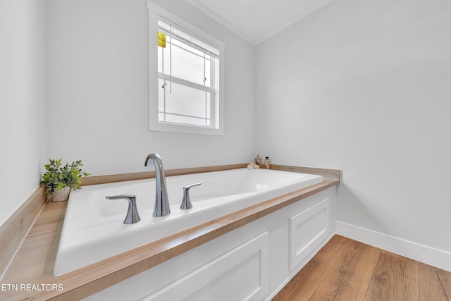 1559 River Path, Morristown, TN 37813 - bathroom with wood finished floors, baseboards, and crown molding