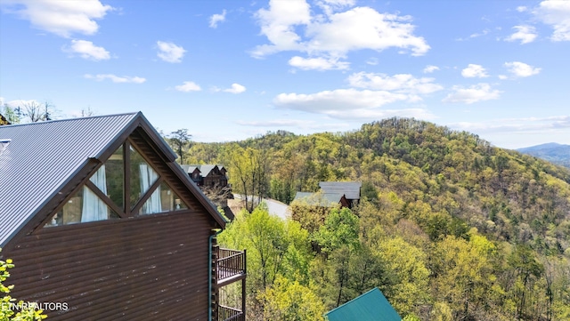 1032 Black Bear Cub Way, Sevierville, TN 37862 - view of property exterior featuring a view of trees and metal roof