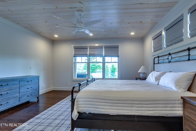 1510 Hickory Pointe Ln, Maynardville, TN 37807 - bedroom with wood finished floors, recessed lighting, and wooden ceiling