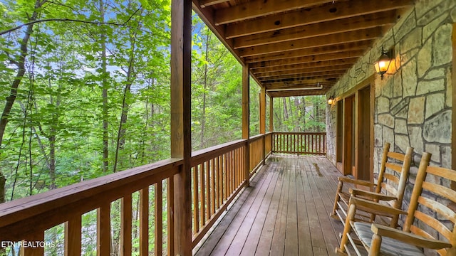 view of wooden terrace