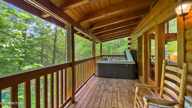 view of wooden deck