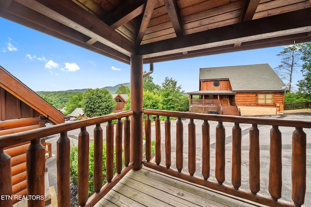 2006 Cougar Crossing Way, Sevierville, TN 37862 - wooden terrace with a mountain view