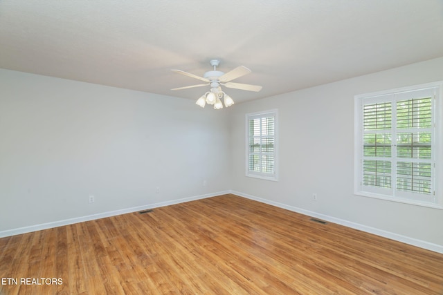 4419 Alder Tree Ln, Knoxville, TN 37938 - empty room with baseboards, light wood-style floors, and ceiling fan