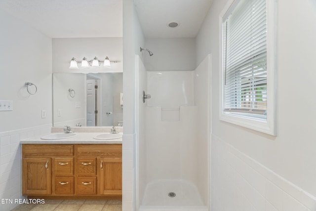 4419 Alder Tree Ln, Knoxville, TN 37938 - bathroom with a stall shower and double vanity