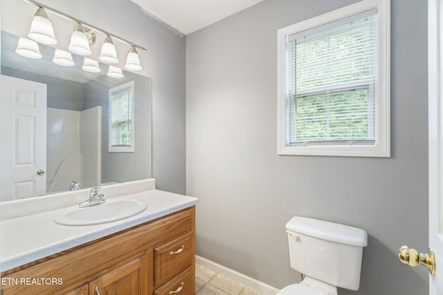4419 Alder Tree Ln, Knoxville, TN 37938 - bathroom with plenty of natural light, baseboards, toilet, and tile patterned floors