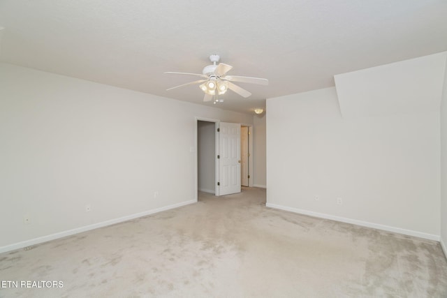 4419 Alder Tree Ln, Knoxville, TN 37938 - spare room featuring ceiling fan, light carpet, and baseboards