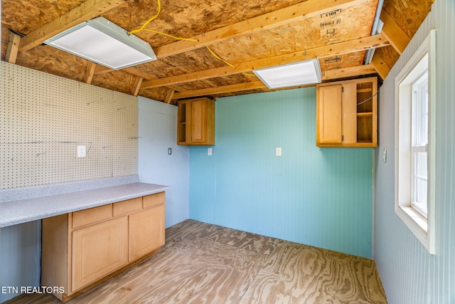 4419 Alder Tree Ln, Knoxville, TN 37938 - kitchen featuring light countertops, light brown cabinetry, and open shelves