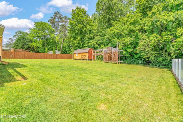 4419 Alder Tree Ln, Knoxville, TN 37938 - view of yard featuring a storage unit and an outbuilding