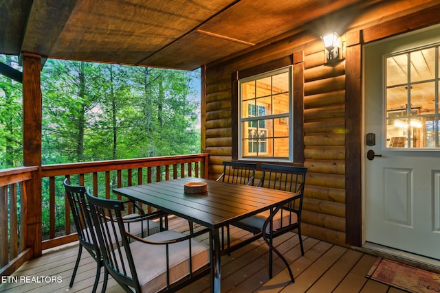3330 Robeson Rd, Sevierville, TN 37862 - deck with outdoor dining space