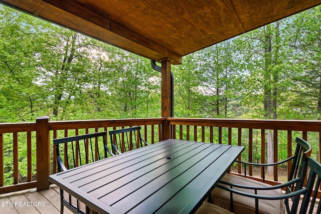 3330 Robeson Rd, Sevierville, TN 37862 - wooden deck featuring outdoor dining space