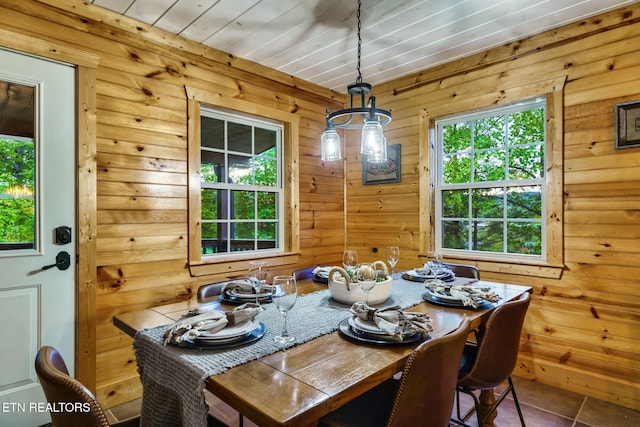 3330 Robeson Rd, Sevierville, TN 37862 - tiled dining room with wooden walls