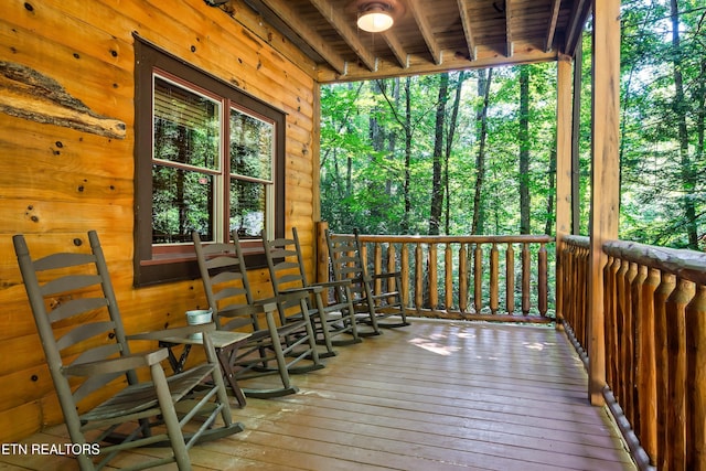view of wooden terrace