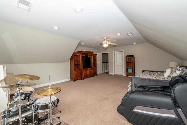 3132 Bakertown Station Way, Knoxville, TN 37931 - interior space with lofted ceiling, recessed lighting, and a ceiling fan