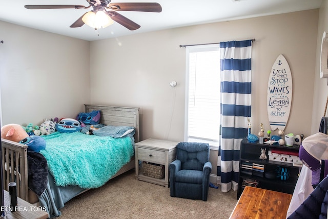 158 Dudley Cir, Tazewell, TN 37879 - bedroom featuring multiple windows, carpet flooring, and ceiling fan