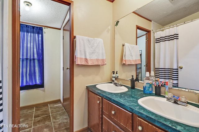 60 Greenview Ln, Crossville, TN 38571 - full bath featuring a textured ceiling, tile patterned floors, and double vanity