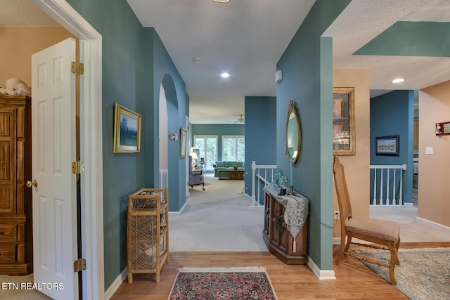 307 Okmulgee Cir, Loudon, TN 37774 - hall featuring light wood finished floors, baseboards, and recessed lighting