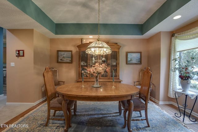 307 Okmulgee Cir, Loudon, TN 37774 - dining area featuring a chandelier, baseboards, and wood finished floors