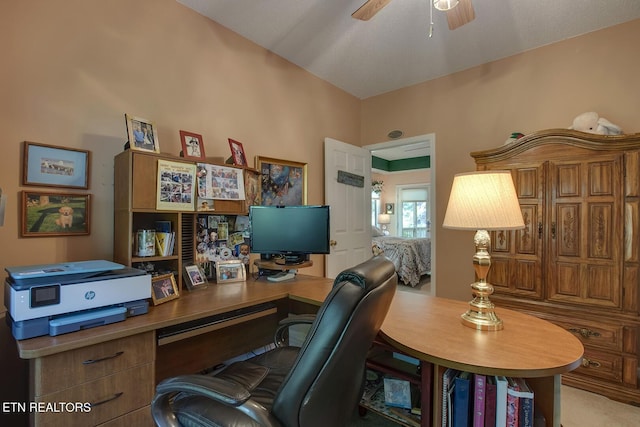 307 Okmulgee Cir, Loudon, TN 37774 - home office featuring ceiling fan
