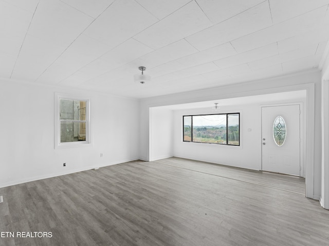 1245 Virginia Ave, Knoxville, TN 37921 - unfurnished living room with wood finished floors and baseboards