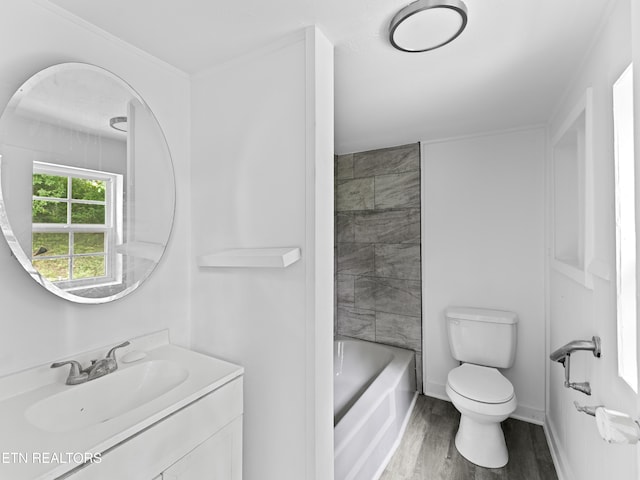 1245 Virginia Ave, Knoxville, TN 37921 - full bathroom featuring toilet, wood finished floors, and vanity