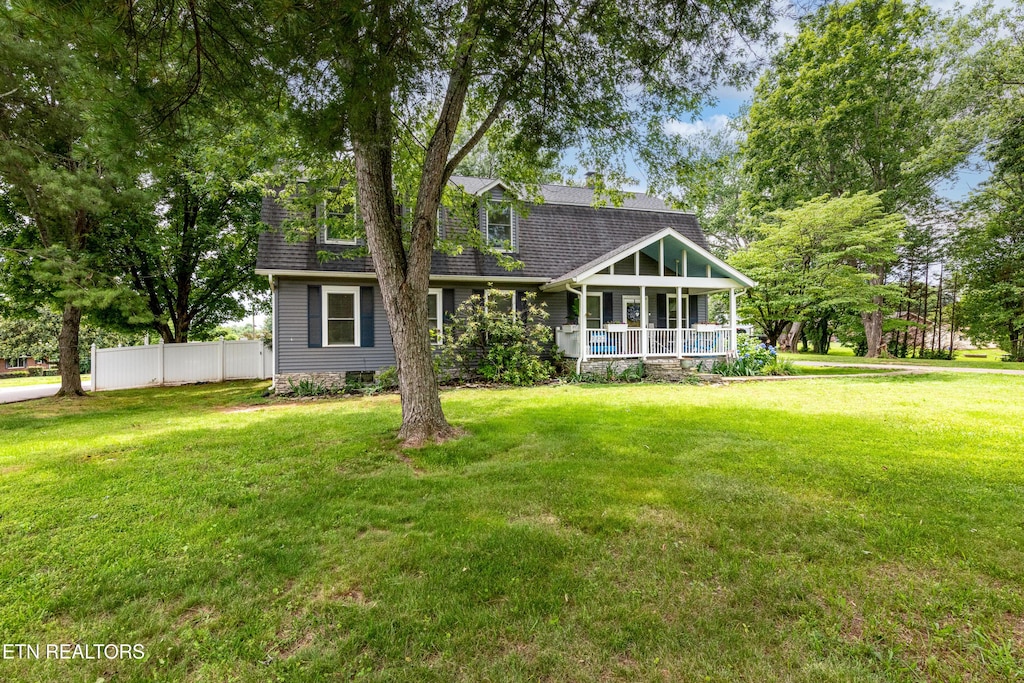209 Montgomery Ln, Maryville, TN 37803 - back of house featuring a porch and a shingled roof