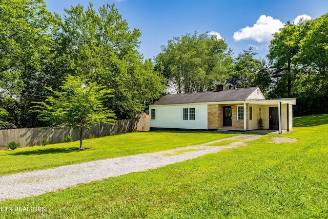 409 Melrose St, Maryville, TN 37803 - view of front facade featuring driveway, a chimney, a porch, and a carport