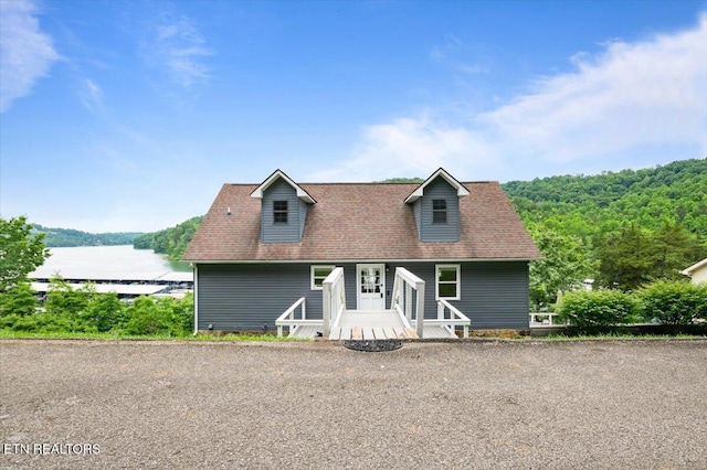 148 Mariner Point Rd, Lafollette, TN 37766 - cape cod-style house featuring french doors and roof with shingles