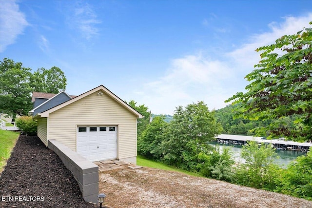 148 Mariner Point Rd, Lafollette, TN 37766 - garage featuring a water view