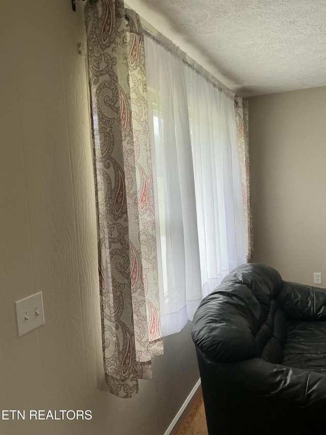 166 Stratford Rd, Harrogate, TN 37752 - sitting room featuring a textured ceiling and baseboards